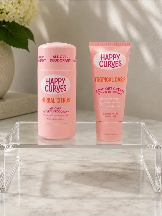 Women’s Herbal Citrus All Over Deodorant & Tropical Oasis Comfort Cream - Pink