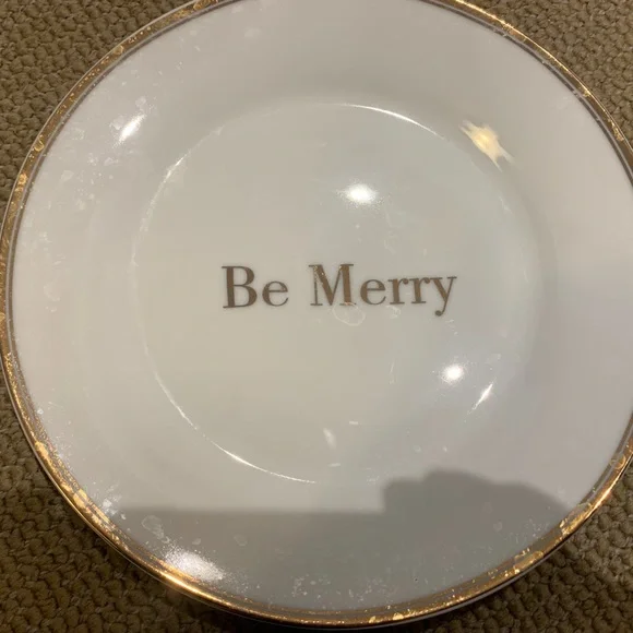 Four Williams Sonoma Be Merry plates