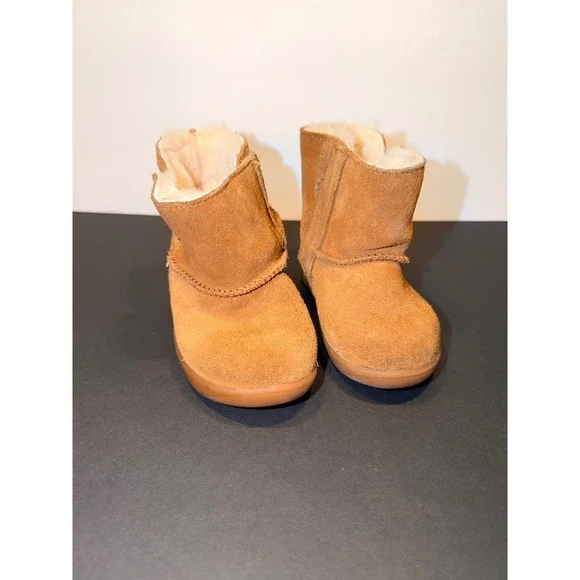 UGG Keelan Chestnut Suede Sheepskin Toddler Boots Sz 6