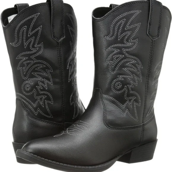 New Deer Stags Ranch Western‎ boots black, size 5M new with box