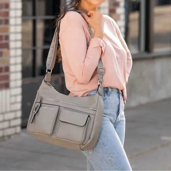 Jessie & James Conceal and Carry Hobo Handbag with locking zipper-key NWOT