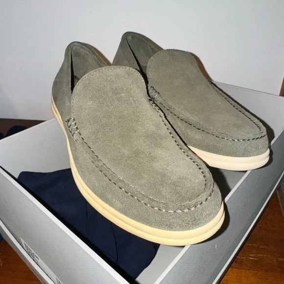 NEW Johnston & Murphy Men's Suede Loafers Marlow - Olive Green Size 8.5