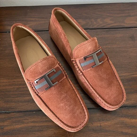 Tod's Men's Rust Suede CA75 Nastro Gommini 122 Shoe, sz US7.5 XXM0GW0CT50RE0S204
