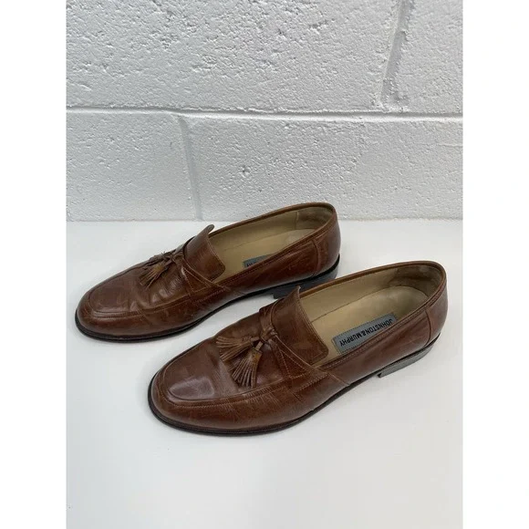 Men's Johnston & Murphy Classic Brown Leather Tassel Loafer Sz. 10M