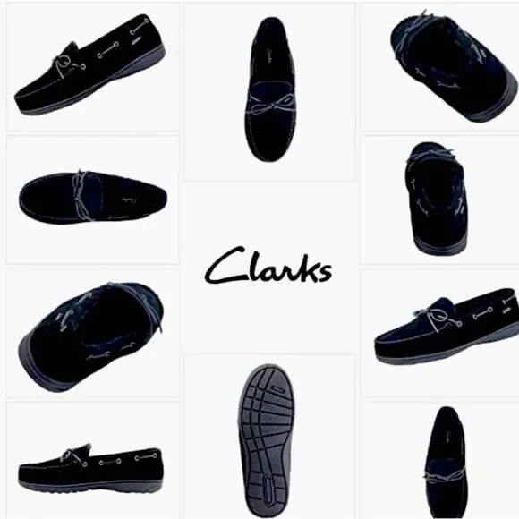 Clark’s men Sherman slippers EUC size 10 suede upper rubber bottoms