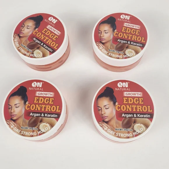 4 Pack Bundle Argan & Keratin Edge Control Hair Gel