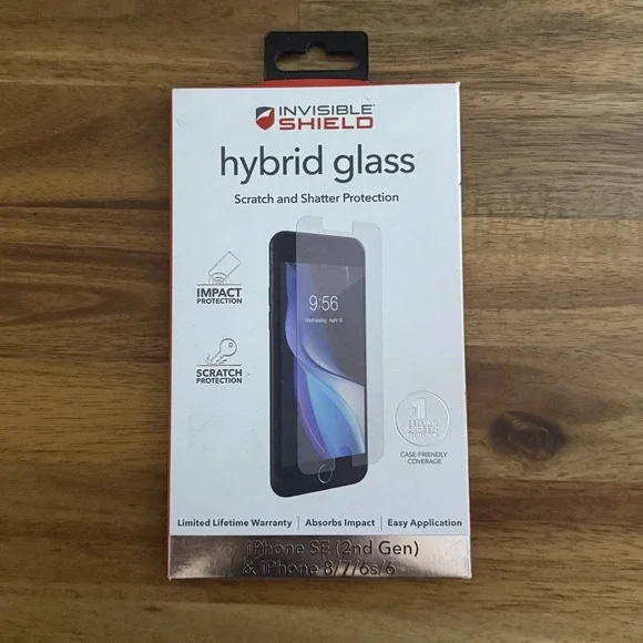 ZAGG InvisibleShield Hybrid Glass Screen Protector iPhone SE 2nd Gen 8/7/6s/6