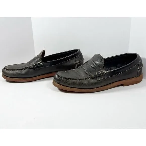 Allen Edmonds Sedona Slip On Penny Loafer Leather Gray Vibram Gumlite Sole 8.5 D