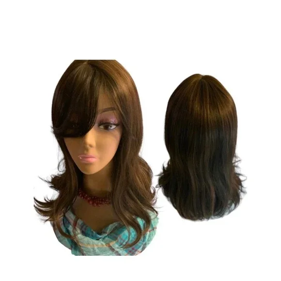 Synthetic Hair Non-lace Brown Wig