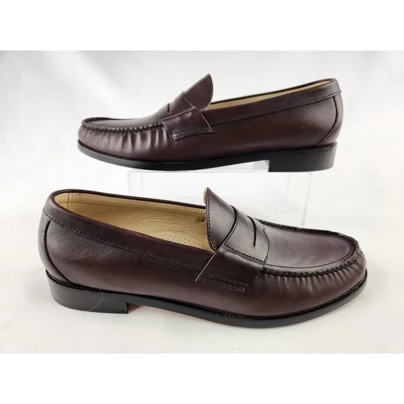 SAS Mens Penny 40 Slip On Loafers Cordovan Leather Dress Shoes Sz 14 M