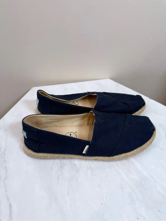 🔥TOMS Women’s Navy Canvas Alpargata Slip-On Shoes Size 5.5🔥