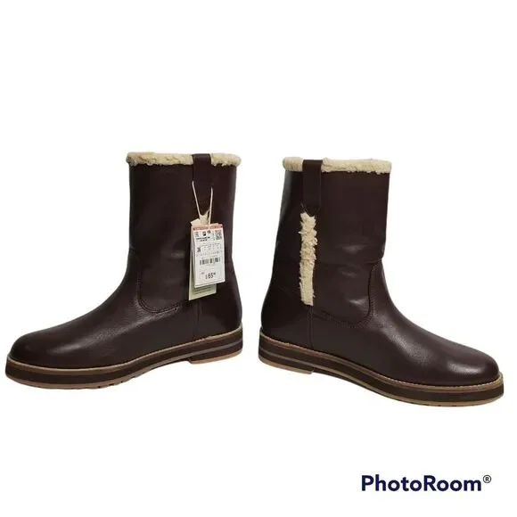 ZARA GIRLS Faux Fur Boots SZ 36‎ (4 YOUTH)