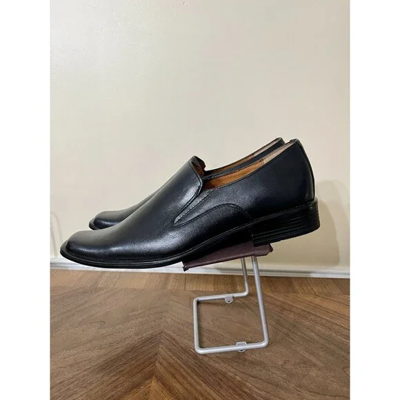 Baronett Handcrafted Leather Square Toe Loafers Mexico Corpcore Church Black 9.5