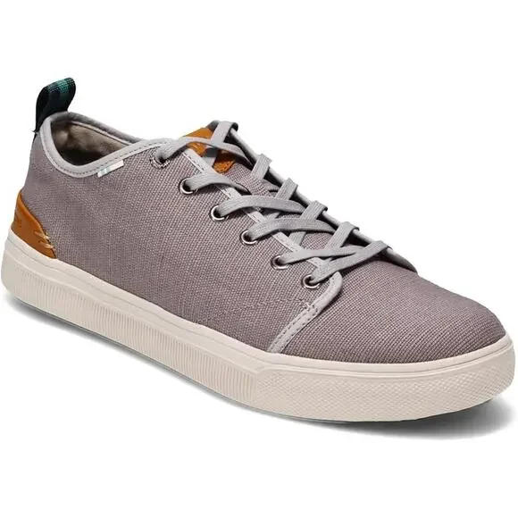 TOMS Mens Travel Lite Low Cut Grey Sneakers Shoes 11 Slip Ons