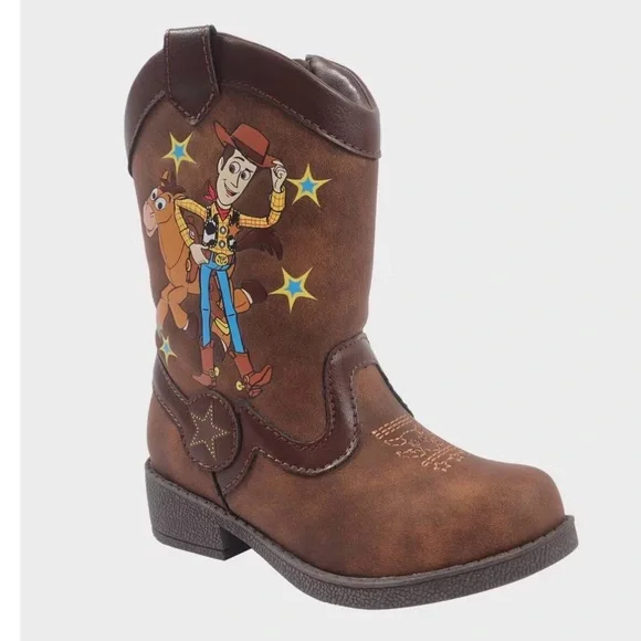 DISNEY PIXAR TOY STORY WOODY COWBOY BOOTS TODDLER BOYS SZ 11
