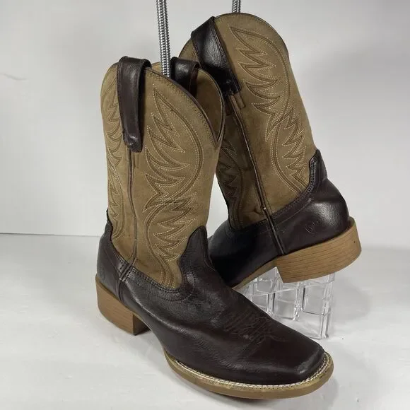 Ariat Kids Western Boots Brown Suede Style 10025169 Size 3 US / 34 EUR 4LR