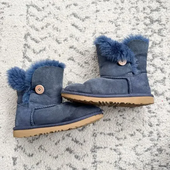 Ugg Blue Bailey Button Boots Size 2Y