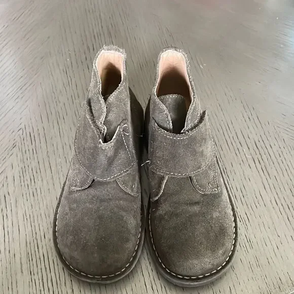 KidExpress Maddox Gray Suede Ankle Boots