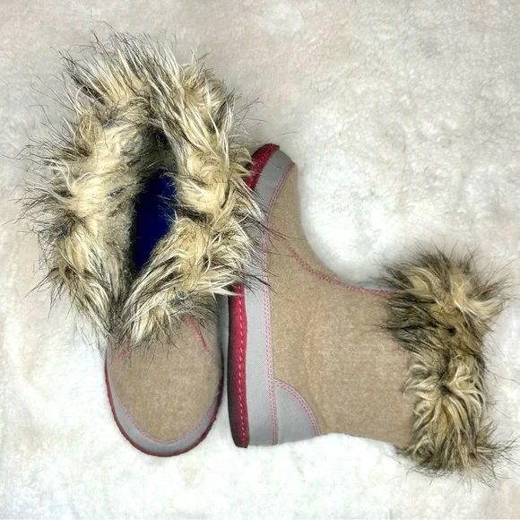 Sorel Cozy Joan Felt & Faux Fur Boots Girls 7