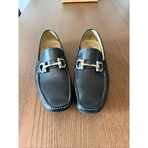 Men's Ferragamo Parigi Leather Drivers