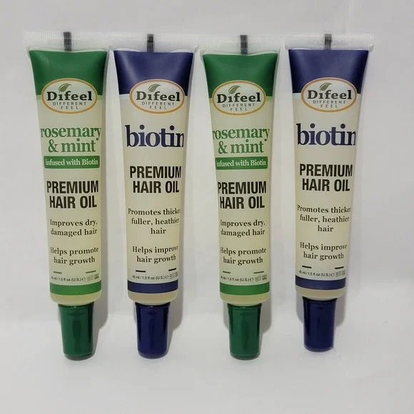 Difeel Premium Hair Oil 4pk Rosemary Mint Biotin 1.5oz Growth Treatment USA Made