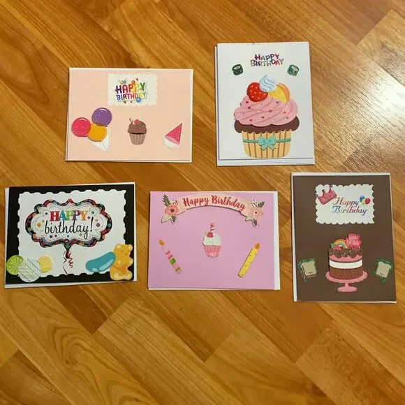 Bundle of 5 Birthday‎ Cards
