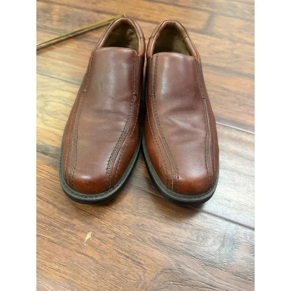 Johnston Murphy XC4 Mens 10M Brown Leather Slip On Loafers Waterproof Comfort