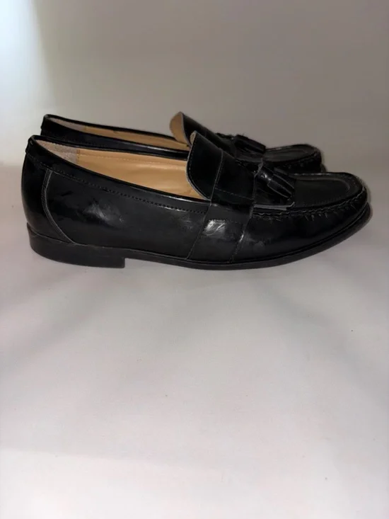 Nunn Bush Black Leather Tassel Keaton Kiltie‎ Loafers - Men Size 12