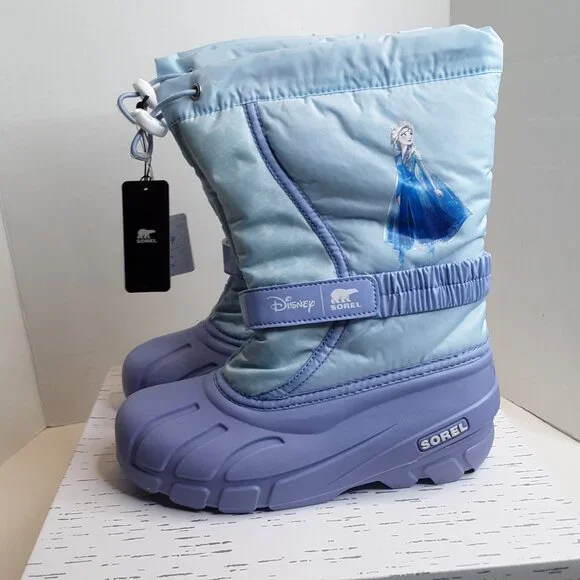 SOREL Disney Frozen 2 Elsa Lined Snow Winter Boots Girl's Youth Size 5