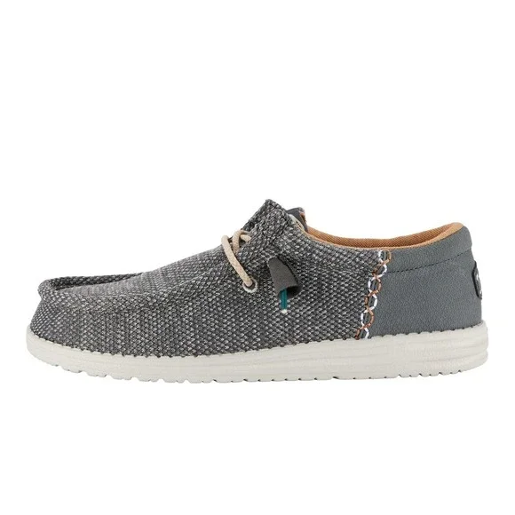 Hey Dude Wally Funk Mesh Men's Size 8 Slip On Loafers Linen Gray Shoes NEW