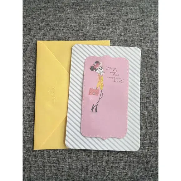 Hallmark Disney Birthday Greeting Card Minnie Mouse Miles Of Style New