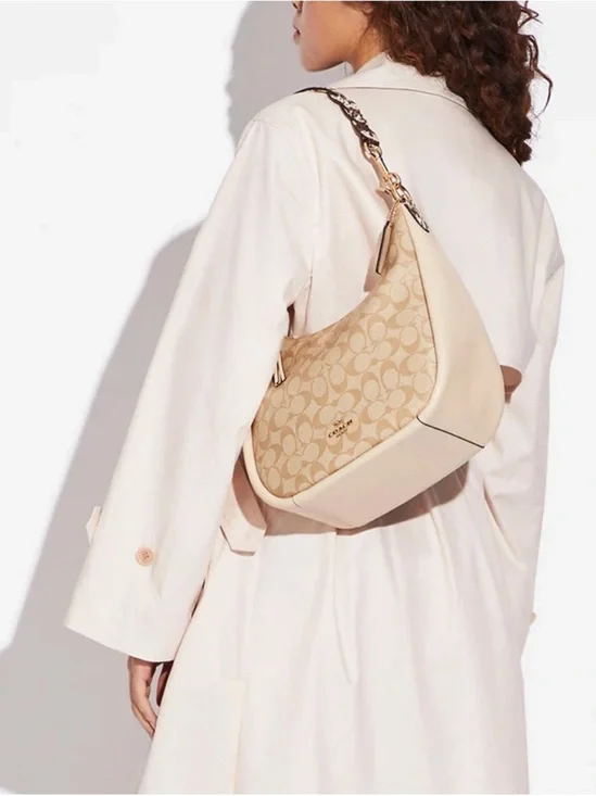 Coach Jules Hobo in Signature Canvas with Braid Detail