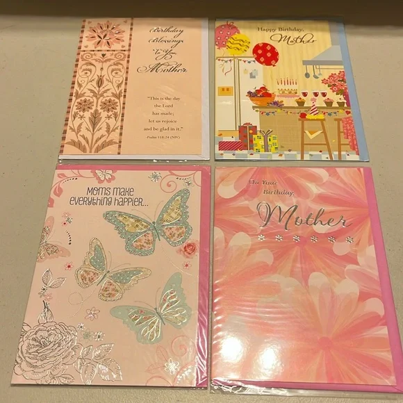 Mother’s Day cards in plastic. By special thoughts new. Lot of cards b/day card
