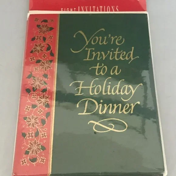 16 Holiday Dinner Invitations 2 Pks