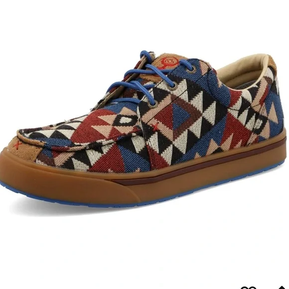 Twisted X HOOey Men’s Graphic Laced Canvas Lopers‎ Size 8, GUC
