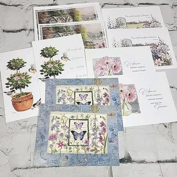 New Greeting Cards Notecards Lot Of 10 In 5 Styles Blank Susan G Komen Floral