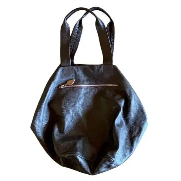 Neta Sade‎ black leather hobo purse.