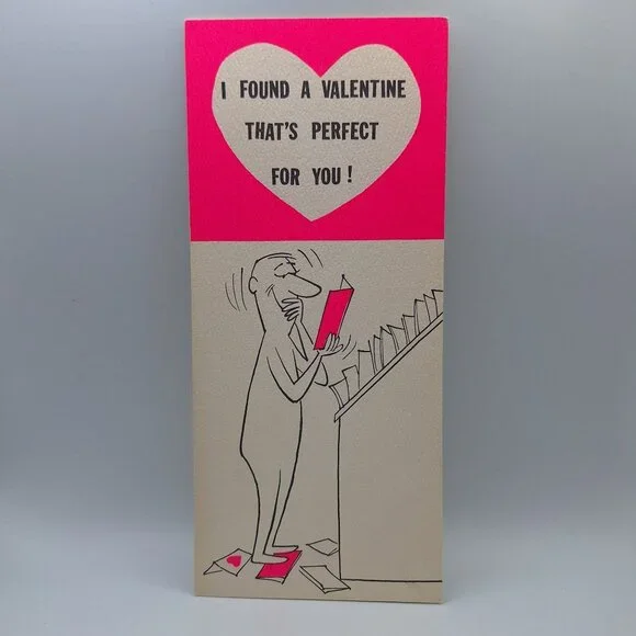 Hallmark Vintage Funny Valentine Card‎ Humor Message Contemporary Design