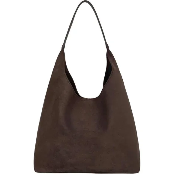Elegant Suede Hobo Tote Bag for Women - Spacious & Stylish Everyday Essential
