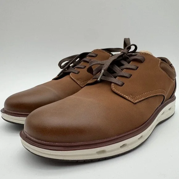 Lands' End Men's Size 9 Dark Tan Sport Oxford Casual Shoes NIB