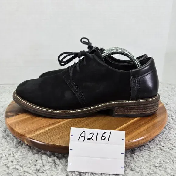 Naot Mens 41 Chief Black Velvet Nubuck Casual Comfort Daily Walking Oxford Shoe