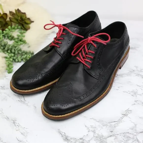 Cole Haan Black Leather Brouge Oxford Shoes NO INSOLES Size 11.5M