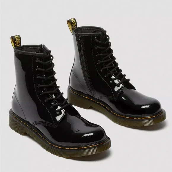 Dr. Martens Youth 1460 Patent Leather Lace-Up Boots