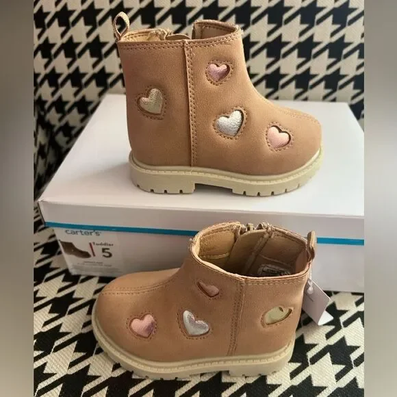 Carter's Lovie Ankle Toddler Girls Boots- Size 5