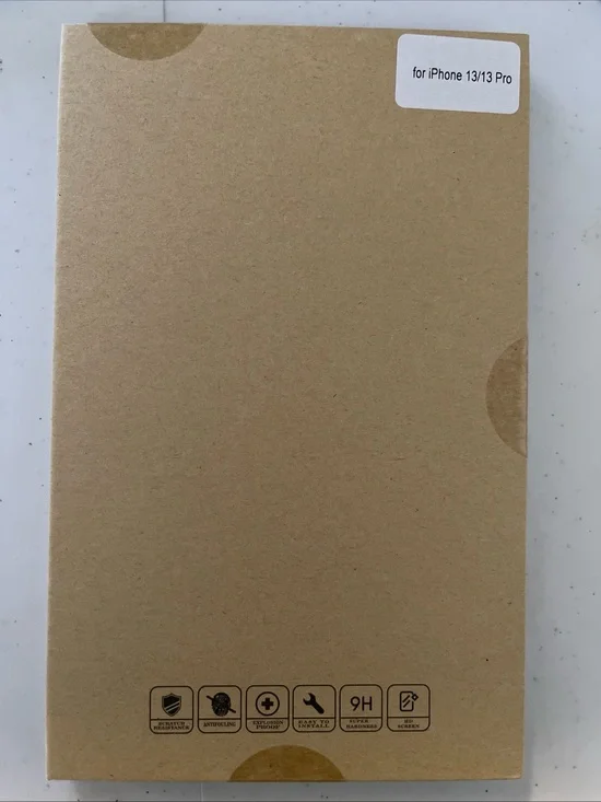 Tempered Glass Screen Protector for iPhone 13 / 13 Pro - Kraft Brown Packaging