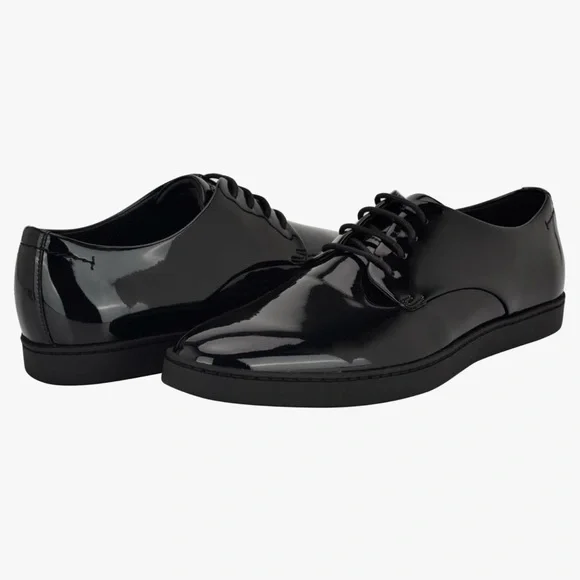 Calvin Klein Glossy Black‎ Oxfords Dress Shoes, Size 7, NWOT