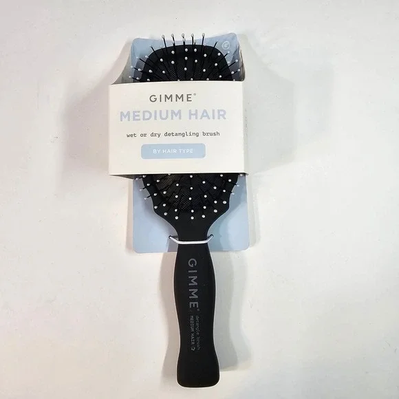 Gimme‎ Medium Hair Wet or Dry Detangling Brush Black Paddle Brush