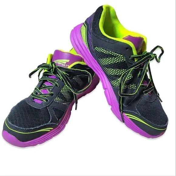 Catapult Conquor Lightweight Running Shoes - Black/Purple/Green