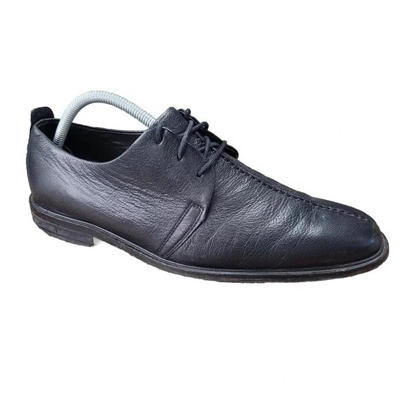 Cole Haan Beckett Shoes Black Leather Mens Sz 9 M Split Toe Oxfords Dress C06399