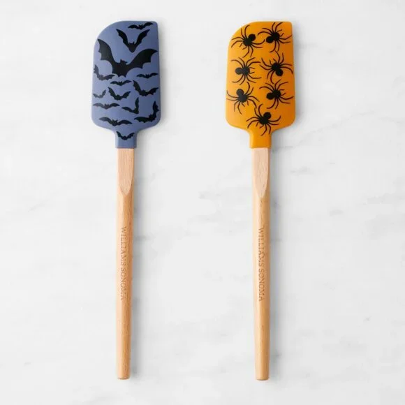 Williams Sonoma Halloween Bats and Spiders, Set of 2, Mini Spatulas